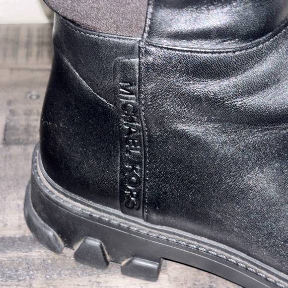 MICHAEL KORS BLACK LEATHER RIDLEY OVER THE KNEE BOOTS SZ 8 - Picture 9 of 15